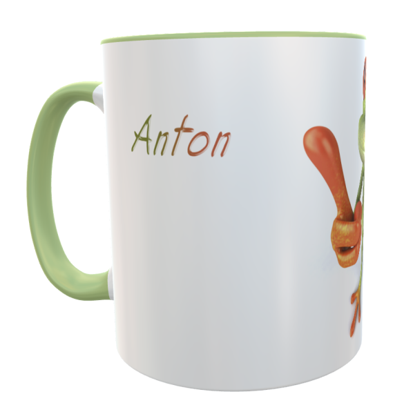 Frog motif coffee cup - keep your eyes open incl. desired name